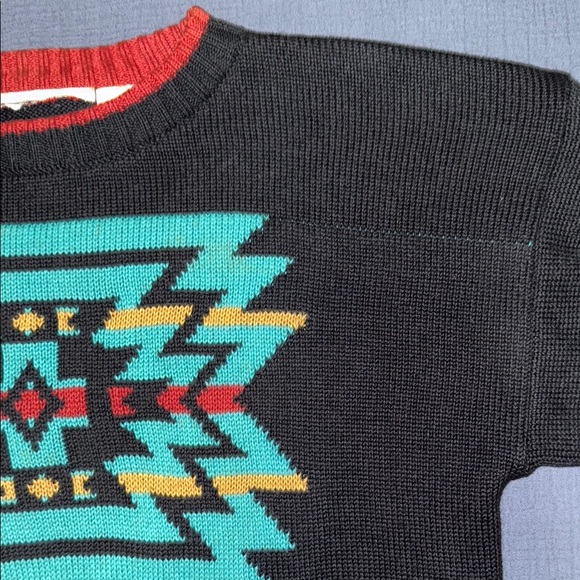 Pioneer Wear Womens Aztec Pattern Design Knit Sweater Vintage 80s EUC M - Picture 7 of 9